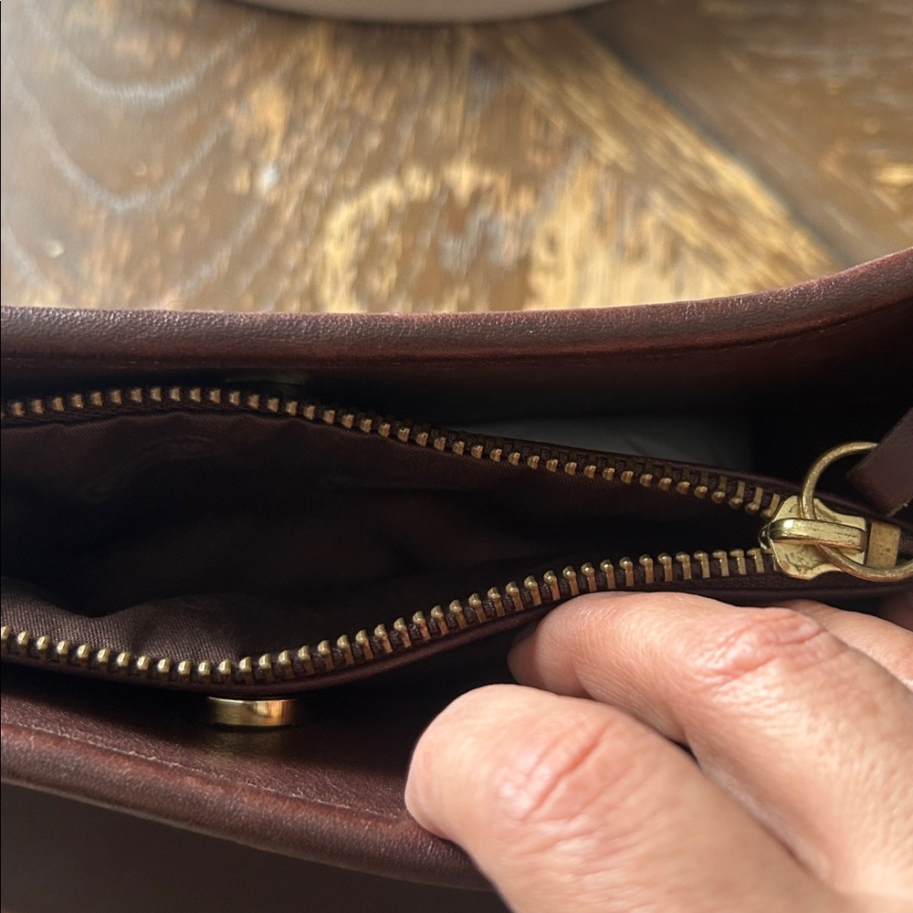 Rare🌹COACH Smooth Brown Leather Shoulder Bag! Bucket bag 6010 VTG Y2K - Picture 7 of 11